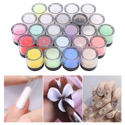 24 Color Nail Dip Powder Kit