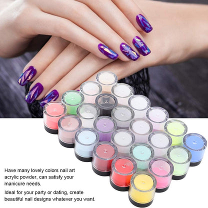 24 Color Nail Dip Powder Kit