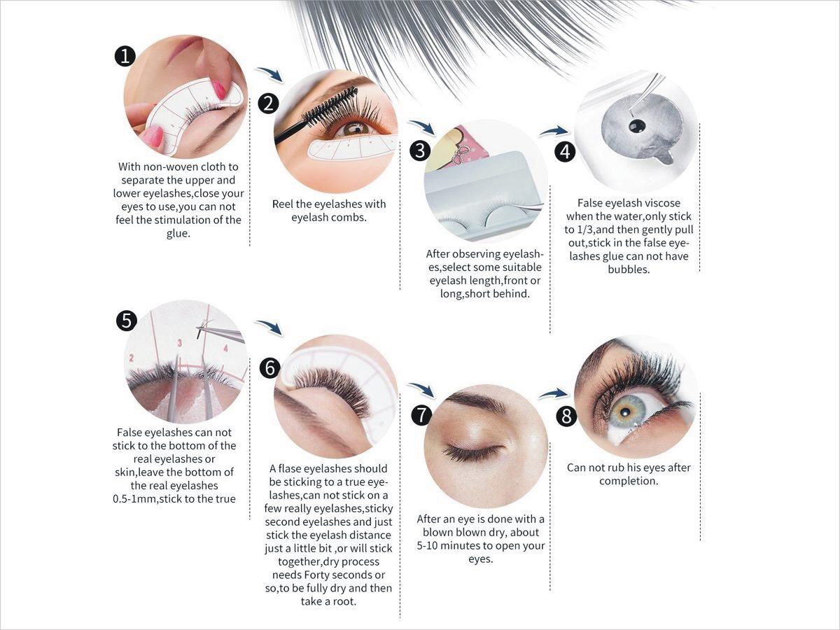 Eye Lash Extensions Kit 12 Pcs Eyelash Extension