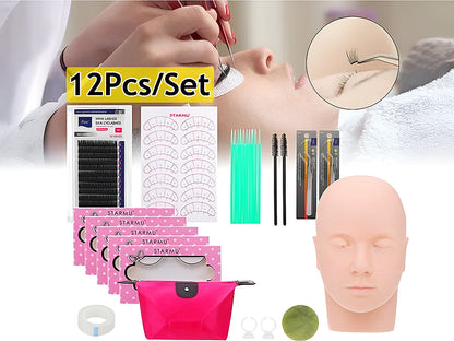 Eye Lash Extensions Kit 12 Pcs Eyelash Extension