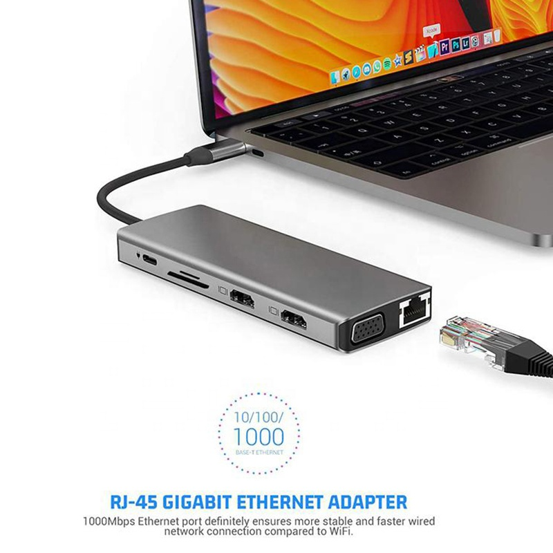 USB C Docking Station Type C 12-in-1