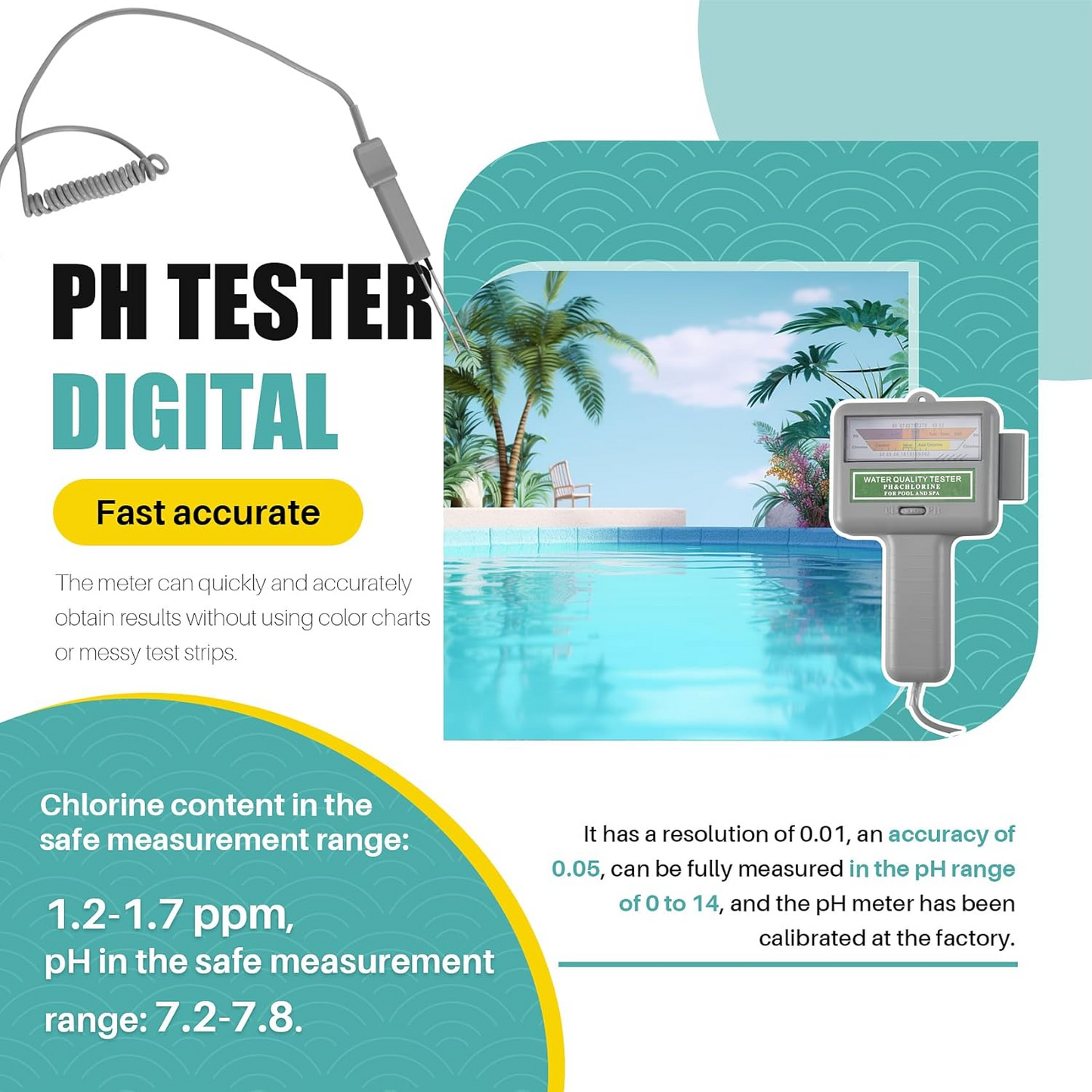 PH Meter Chlorine Tester Water Quality Tester