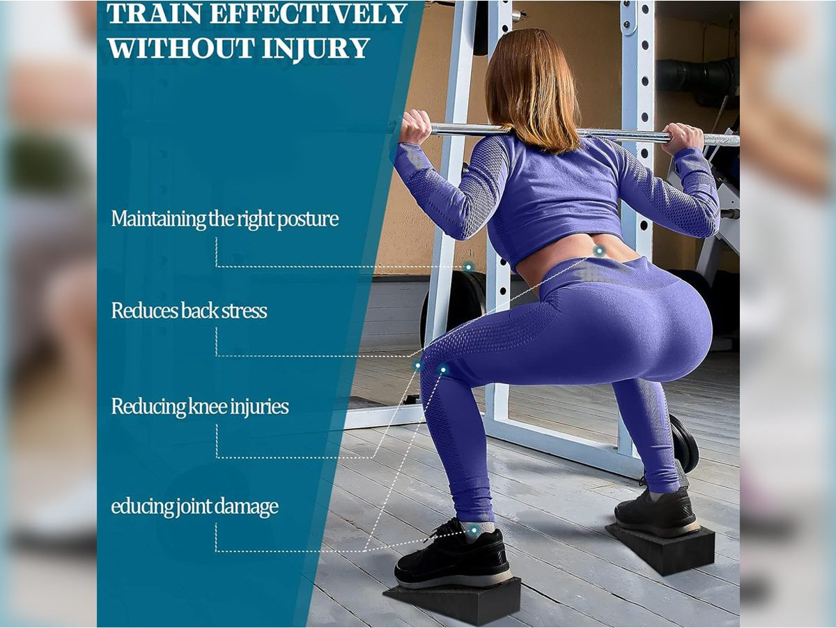 2Pcs Yoga Squat Wedge Anti-Slip Exercise Block for Pilates Fitness