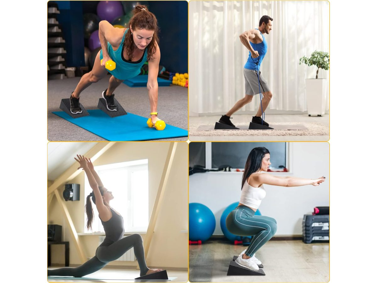 2Pcs Yoga Squat Wedge Anti-Slip Exercise Block for Pilates Fitness