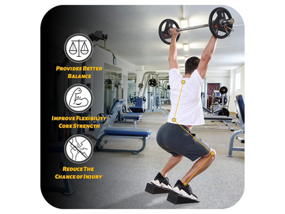 2Pcs Yoga Squat Wedge Anti-Slip Exercise Block for Pilates Fitness