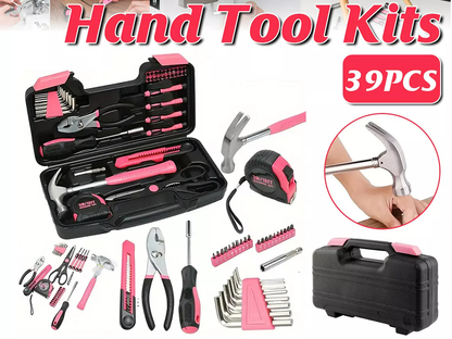 39 Pcs Hand Tools Set Home Repair Toolbox Basic Toolkit set