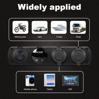 Dual Car Cigarette Lighter Plug Socket 12V-24V