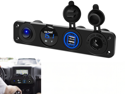 Dual Car Cigarette Lighter Plug Socket 12V-24V