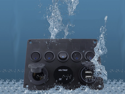 5 Gang Rocker Switch Panel