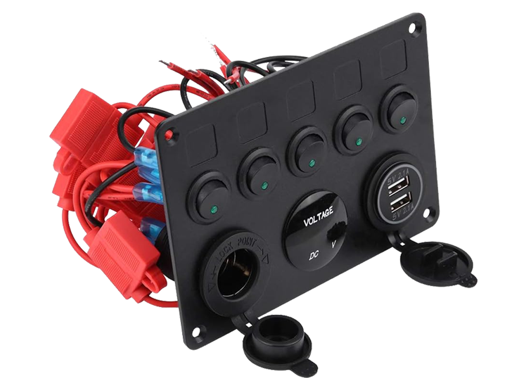 5 Gang Rocker Switch Panel