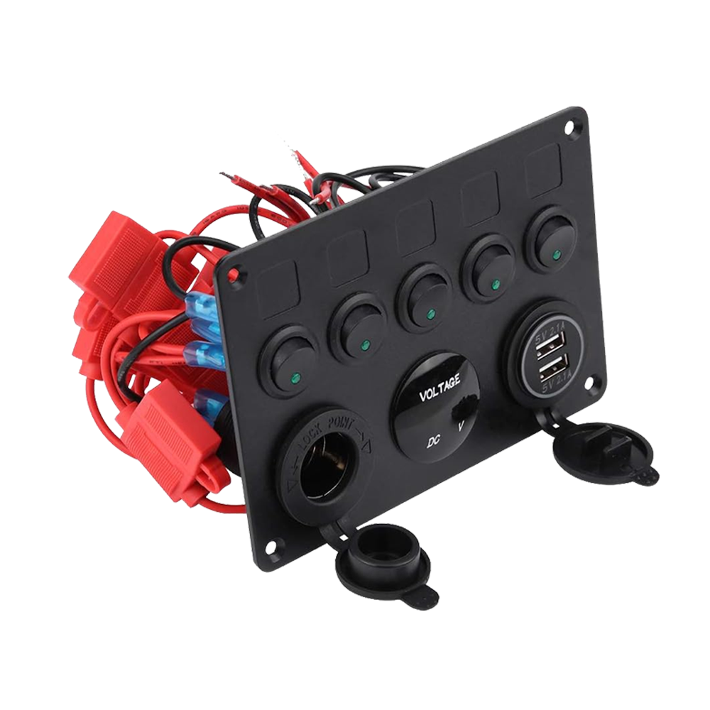 5 Gang Rocker Switch Panel
