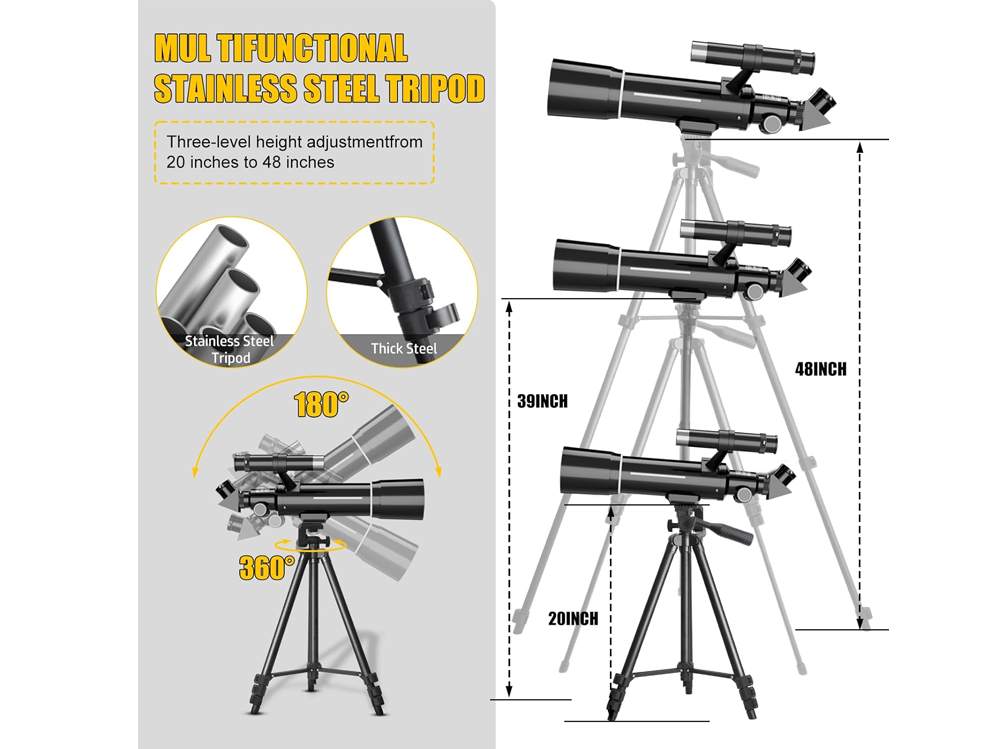 Portable Astronomical Telescope with Tripod