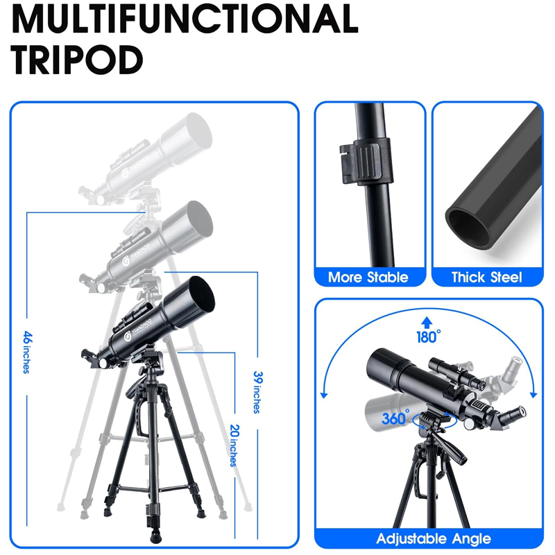 Portable Astronomical Telescope with Tripod