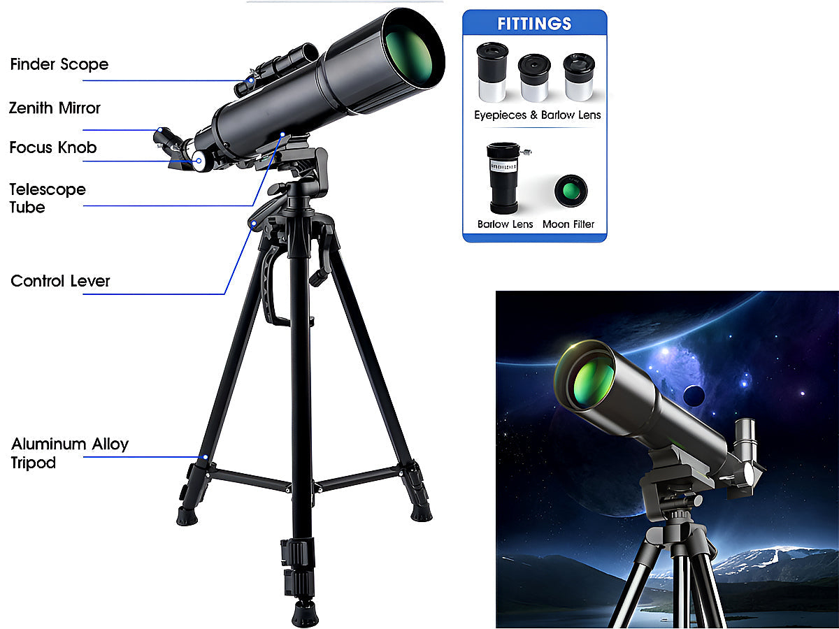 Portable Astronomical Telescope with Tripod