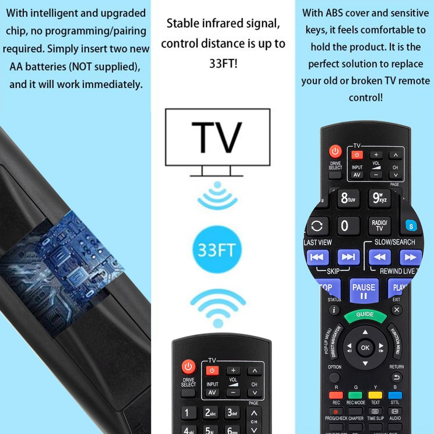 Panasonic N2QAYB000579 Blu-ray Player remote