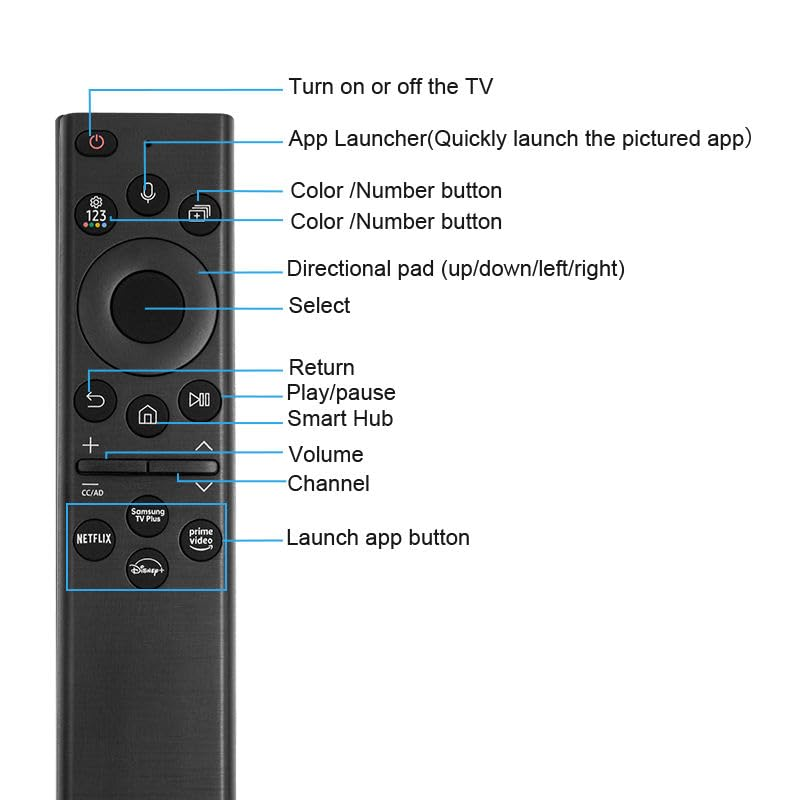 Samsung TV Remote Solar Smart TV Remote Repalcement voice Control