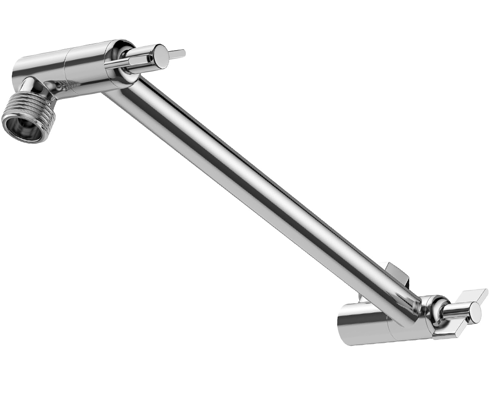 Shower Head Extension Arm (Silver, 11-inch Extension)