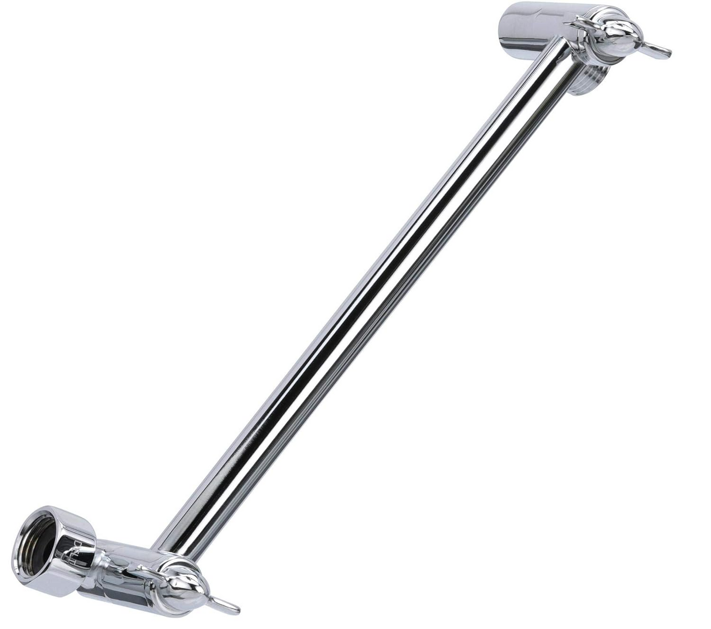 Shower Head Extension Arm (Silver, 11-inch Extension)