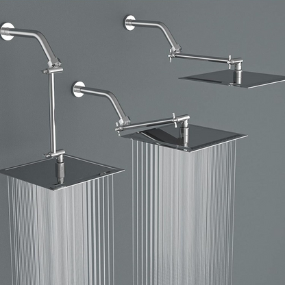 Shower Head Extension Arm (Silver, 11-inch Extension)