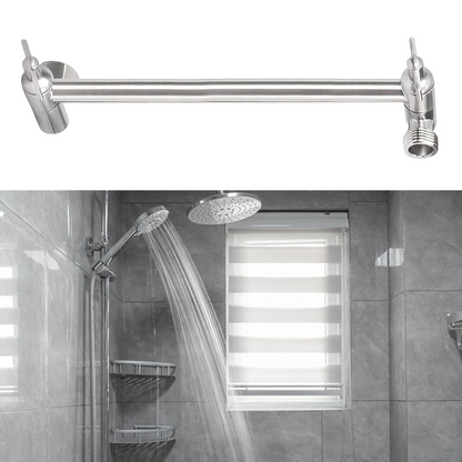 Shower Head Extension Arm (Silver, 11-inch Extension)