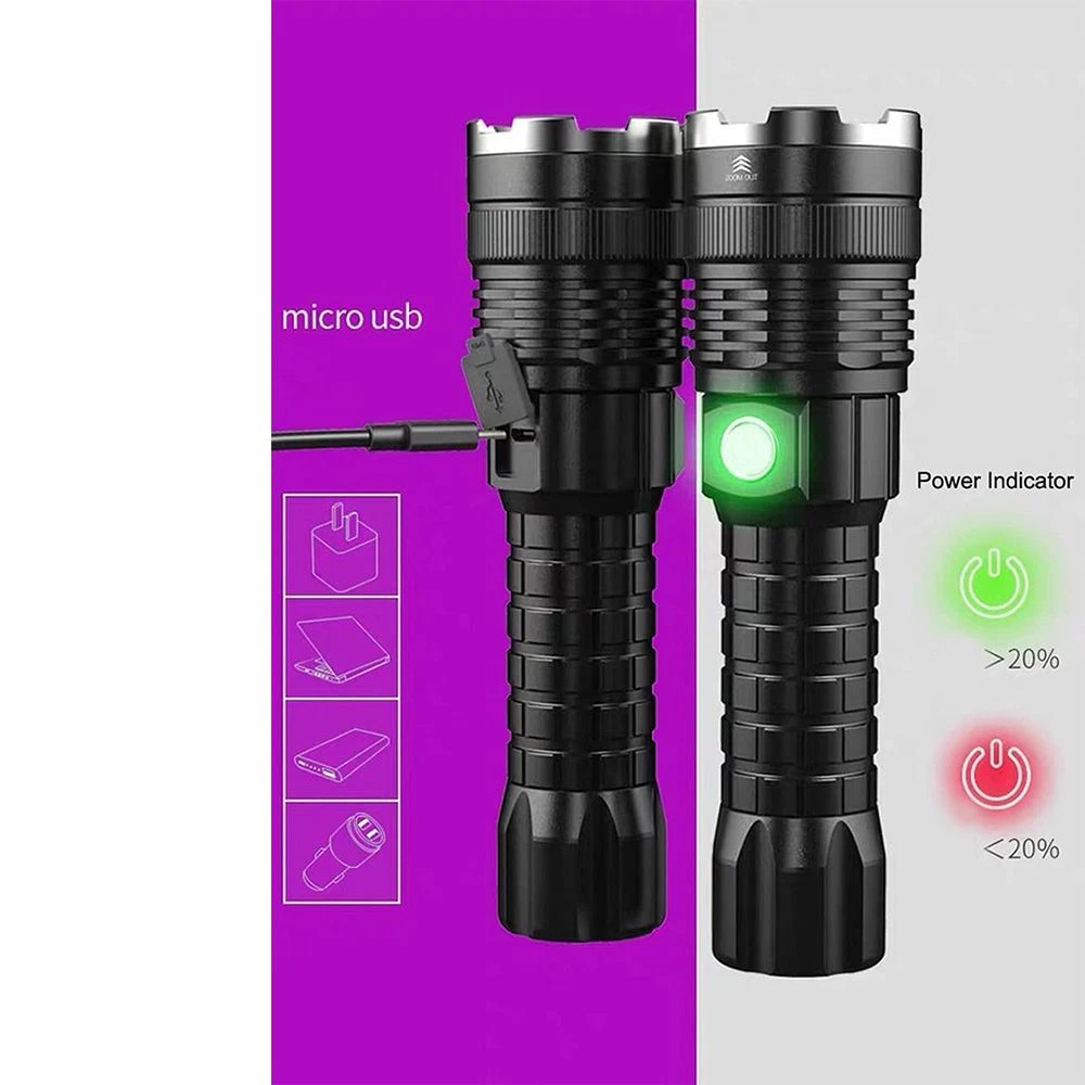 LED Torch Flashlight Light Rechargeable Camping Outdoor