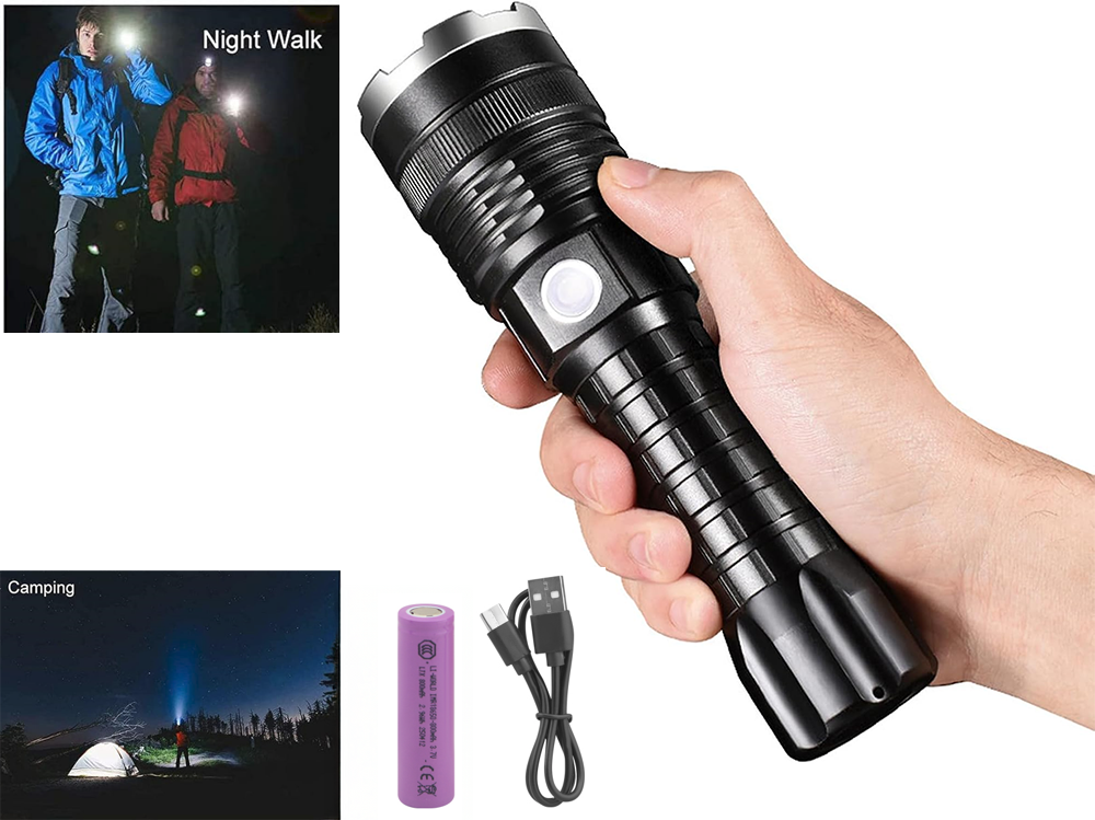 LED Torch Flashlight Light Rechargeable Camping Outdoor