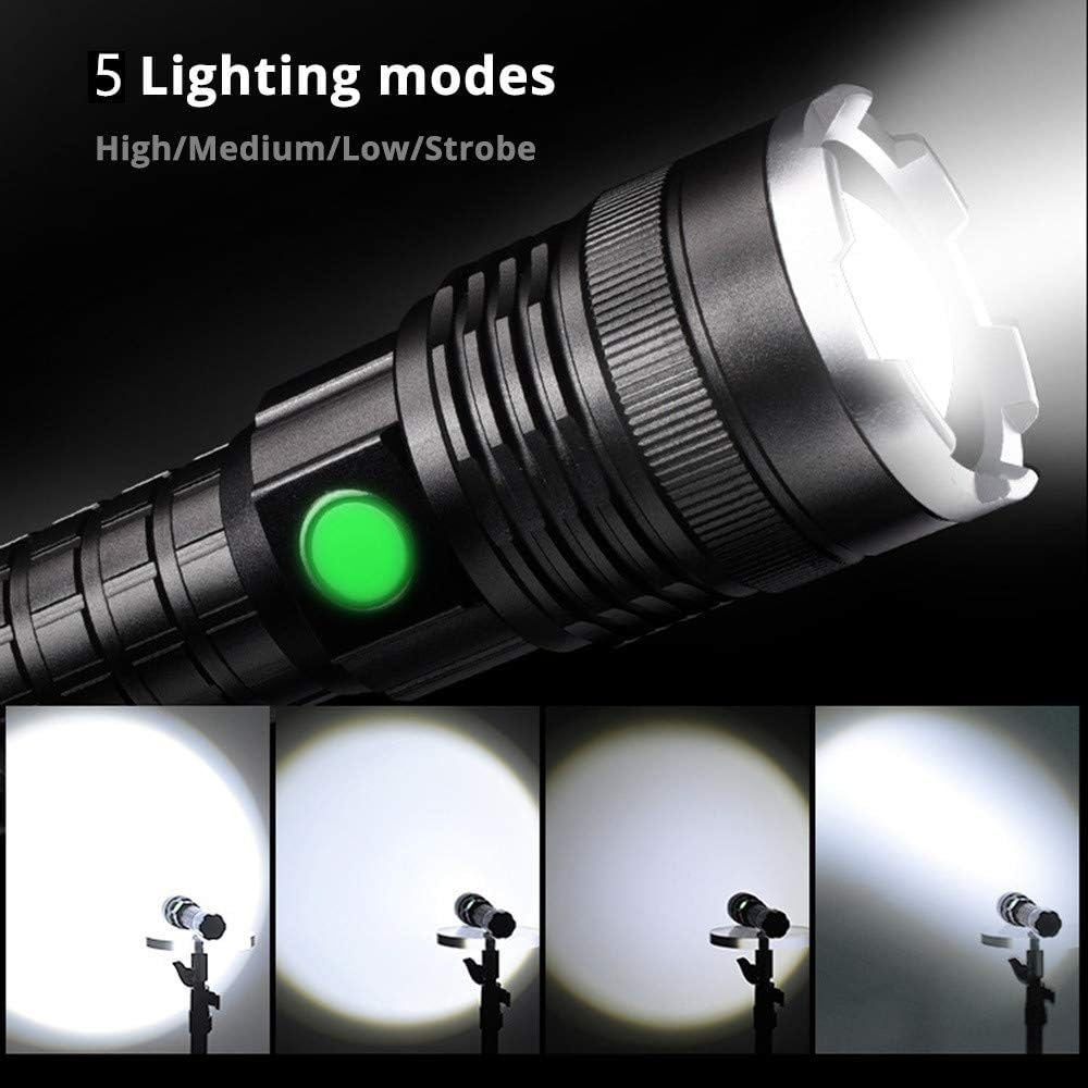 LED Torch Flashlight Light Rechargeable Camping Outdoor