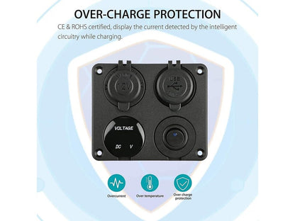 Marine Boat Rocker Switch Panel 12V