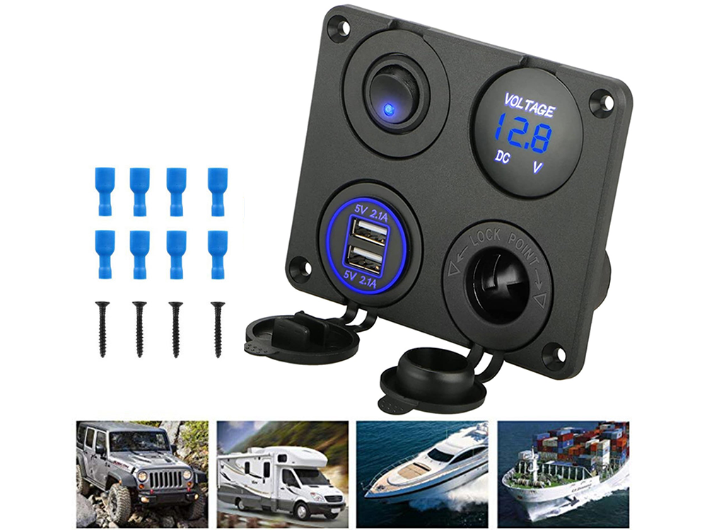 Marine Boat Rocker Switch Panel 12V