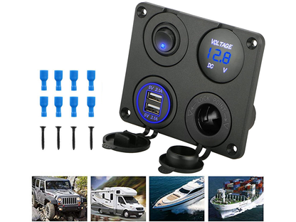 Marine Boat Rocker Switch Panel 12V