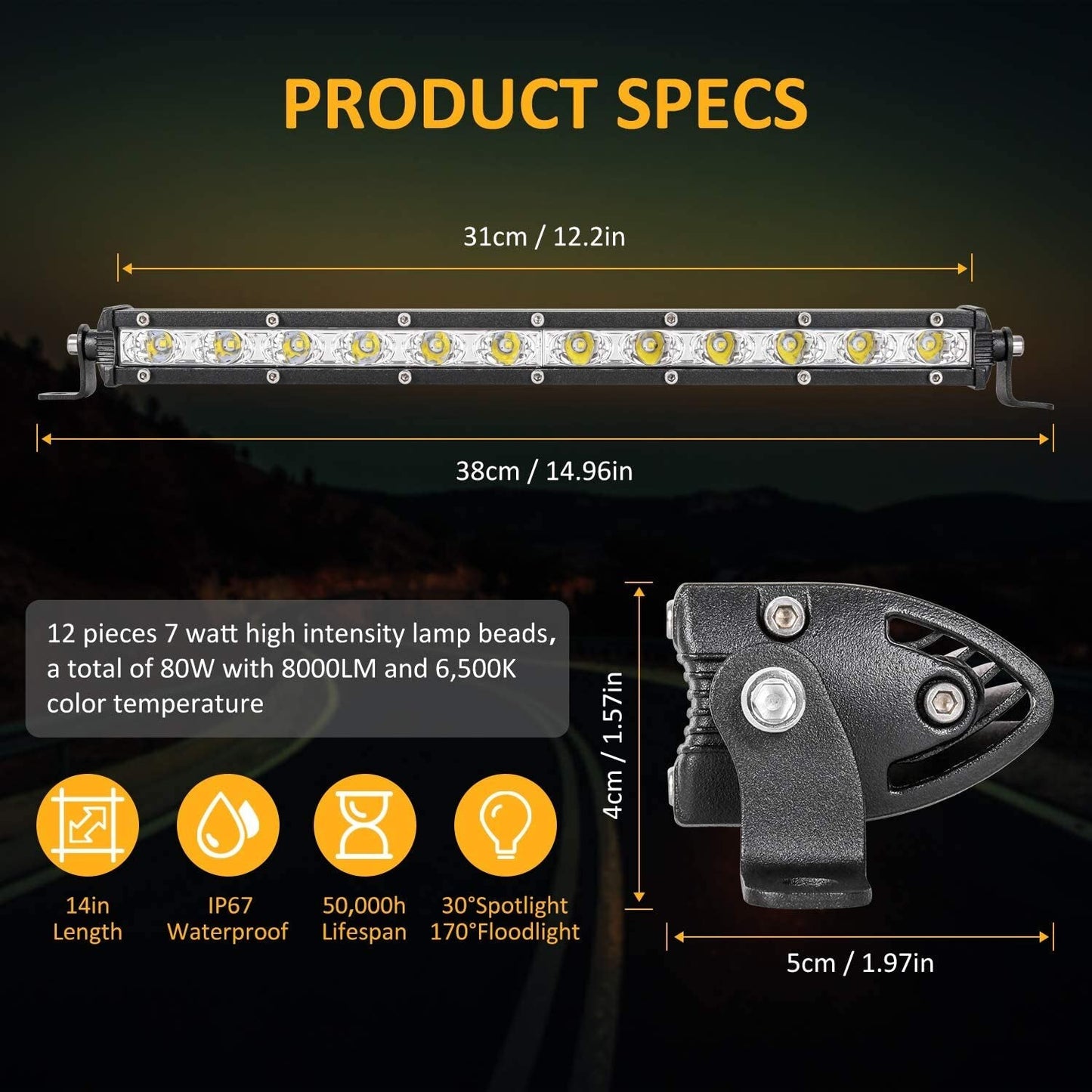 36W Slim LED Work Light