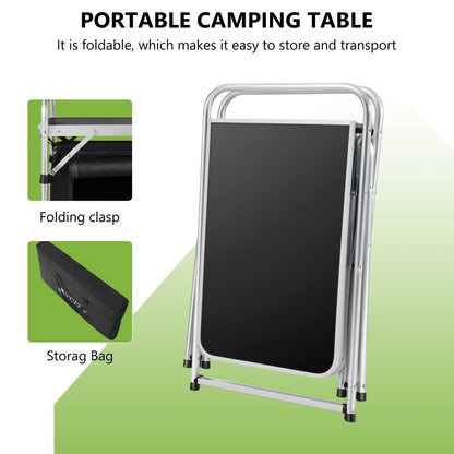 Camping Kitchen Table Portable Folding Camp Cook Table