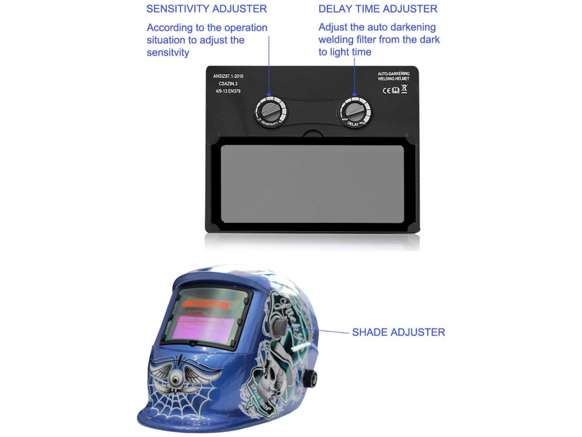 Welding Helmet Solar Auto Darkening Solar & Battery