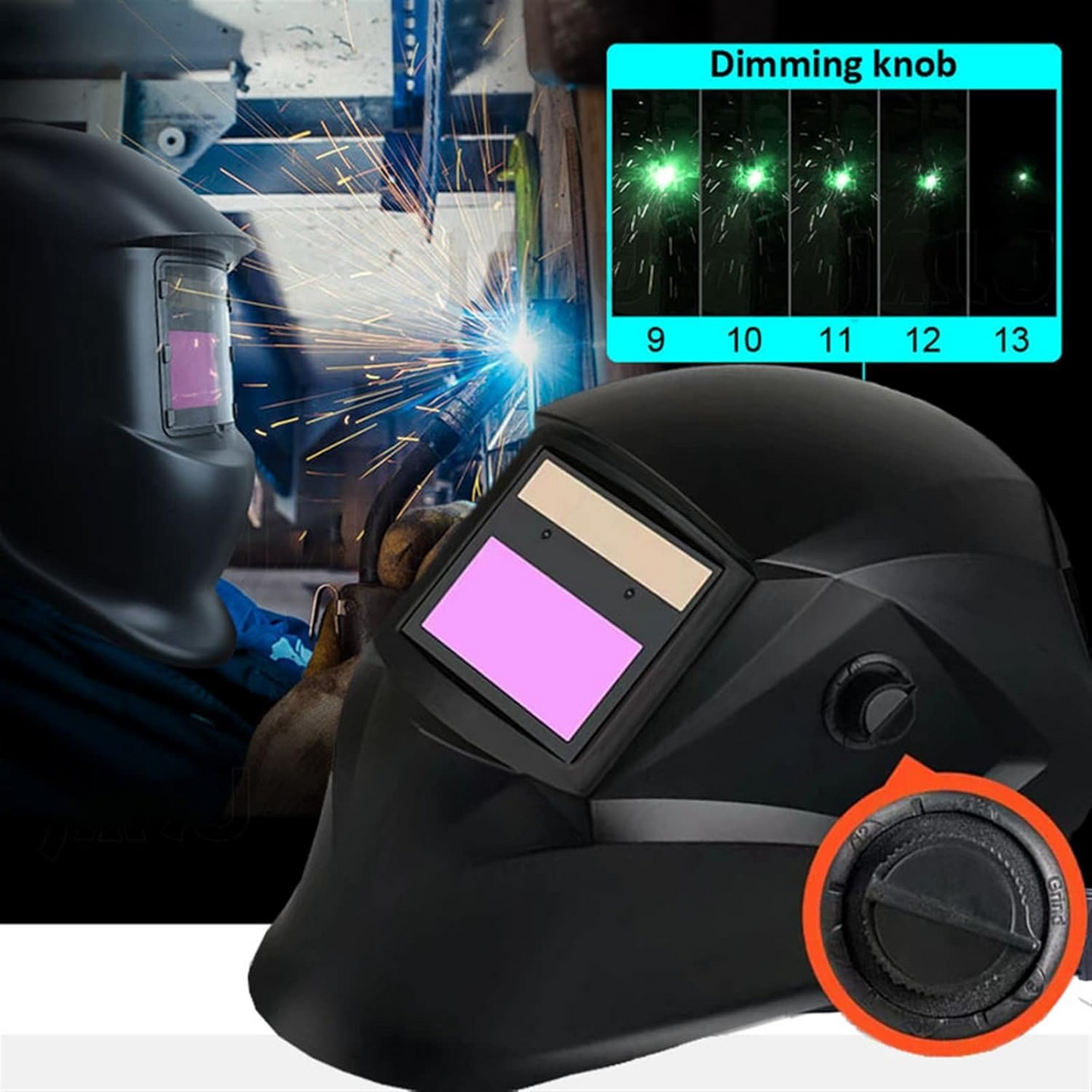 Welding Helmet Solar Auto Darkening Solar & Battery