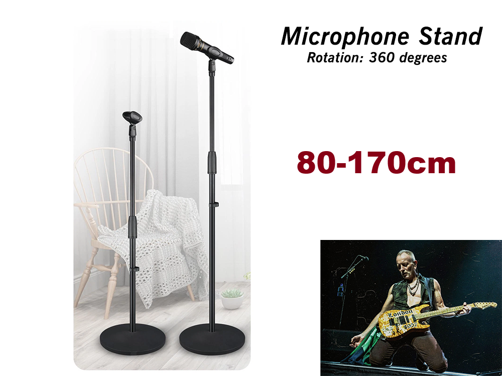 Height Adjustable Tripod Microphone Stand