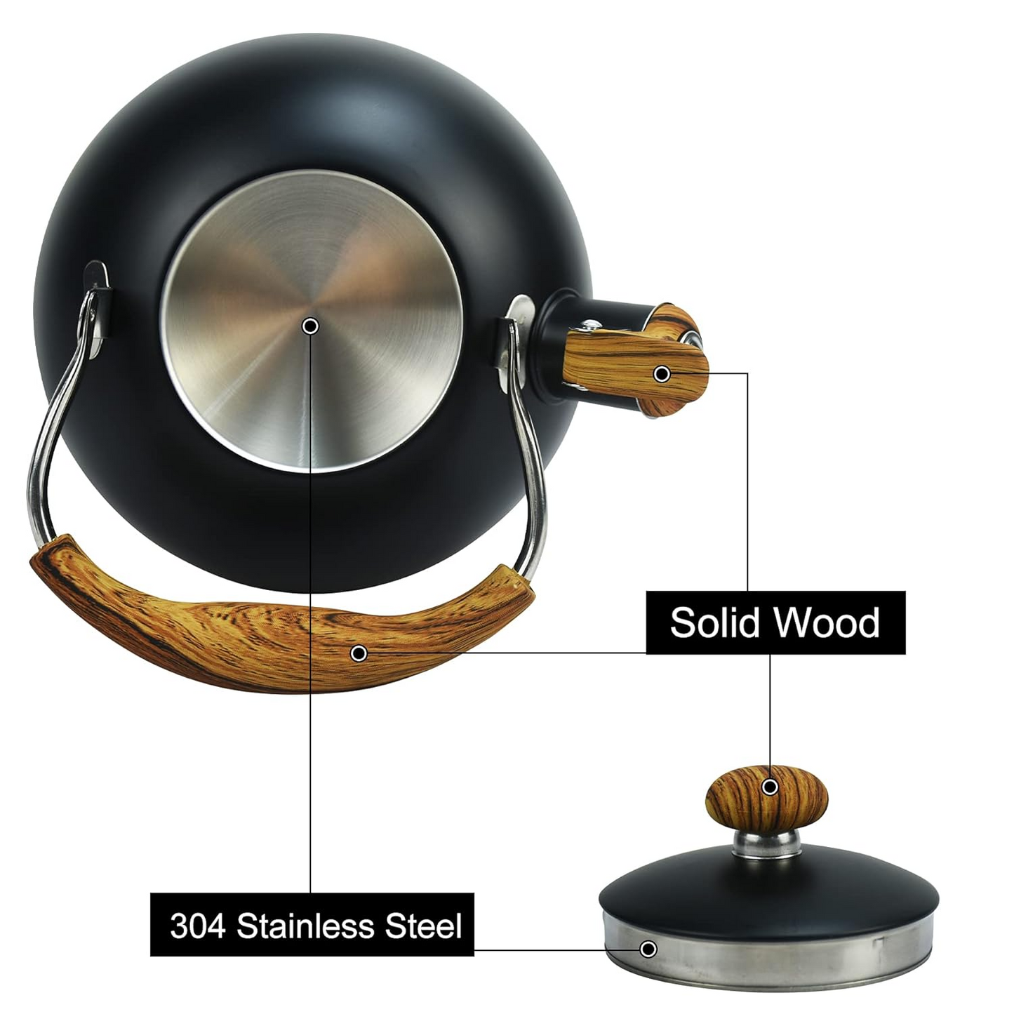 3L Smart Kettle Whistling Kettle(Stainless Steel)