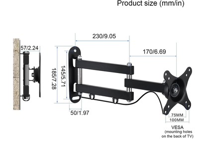 Universal Tv Wall Mount  10-26 Inch