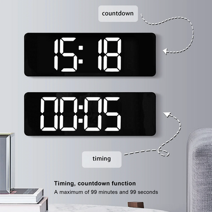 Digital Wall Clock Large Display LED Clock 16"