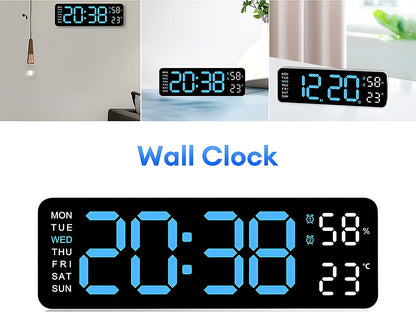 Digital Wall Clock Large Display LED Clock 16"