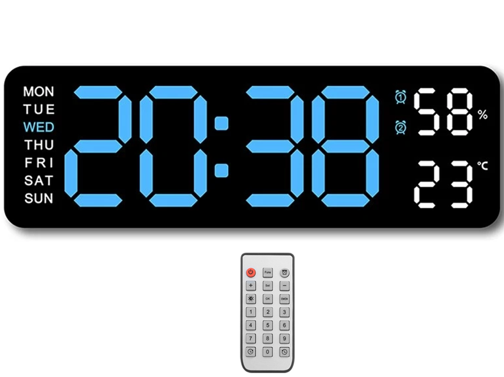 Digital Wall Clock Large Display LED Clock 16"