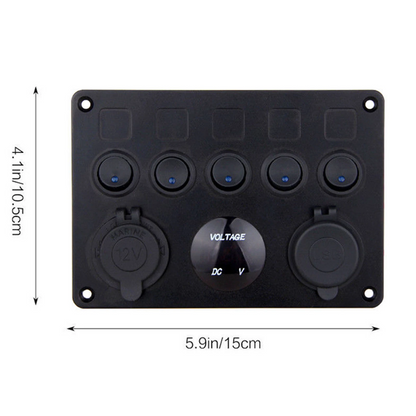 5 Gang Rocker Switch Panel