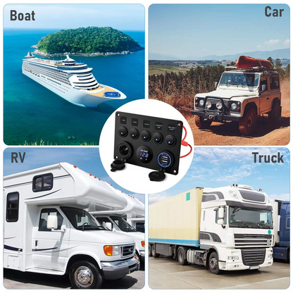 5 Gang Rocker Switch Panel