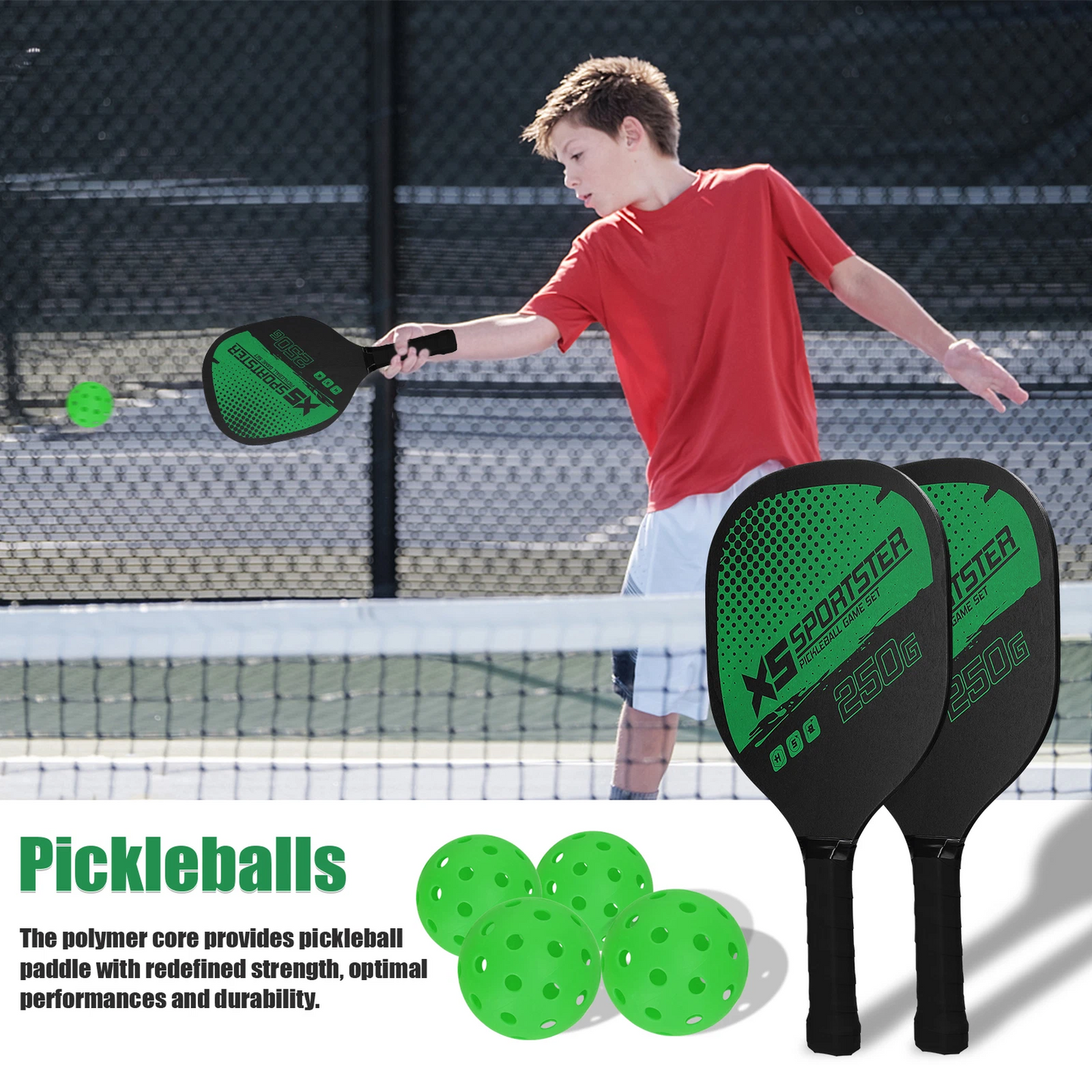 Pickleball Paddles and Ball Set
