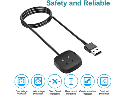 Charging Cable for Fitbit Sense 1/2 & Fitbit Versa 3/4