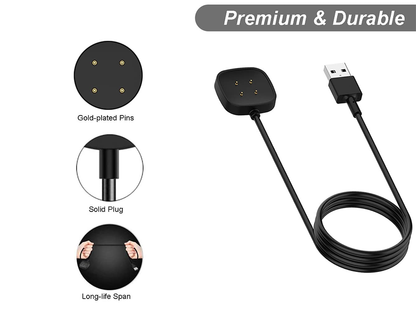 Charging Cable for Fitbit Sense 1/2 & Fitbit Versa 3/4