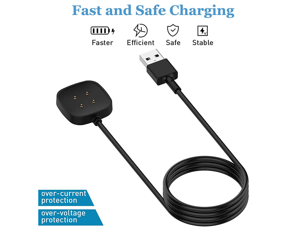 Charging Cable for Fitbit Sense 1/2 & Fitbit Versa 3/4