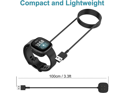 Charging Cable for Fitbit Sense 1/2 & Fitbit Versa 3/4