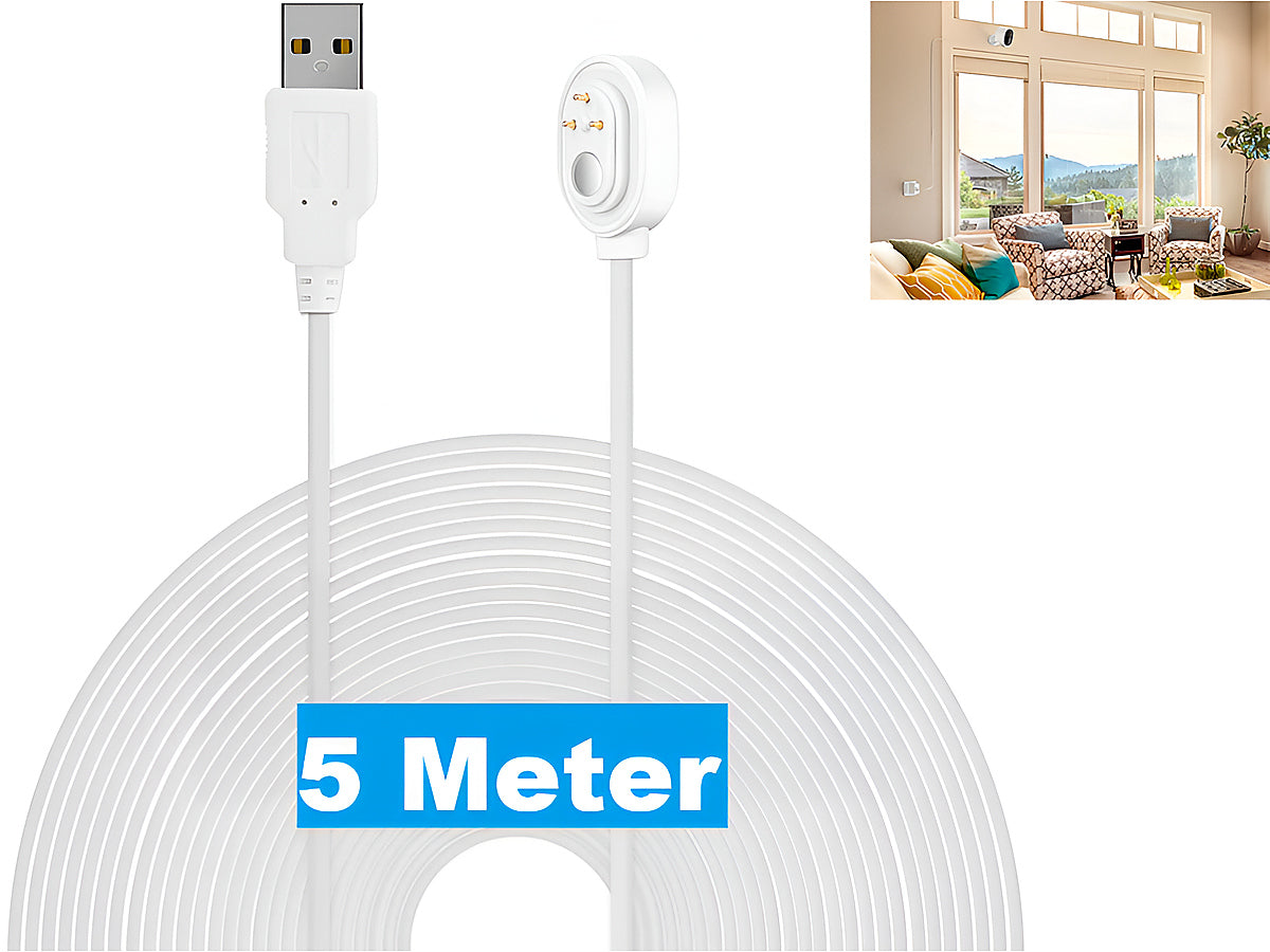 5M Weatherproof Power Cable for Arlo Pro 3/4/5 & Ultra 1/2 Cameras