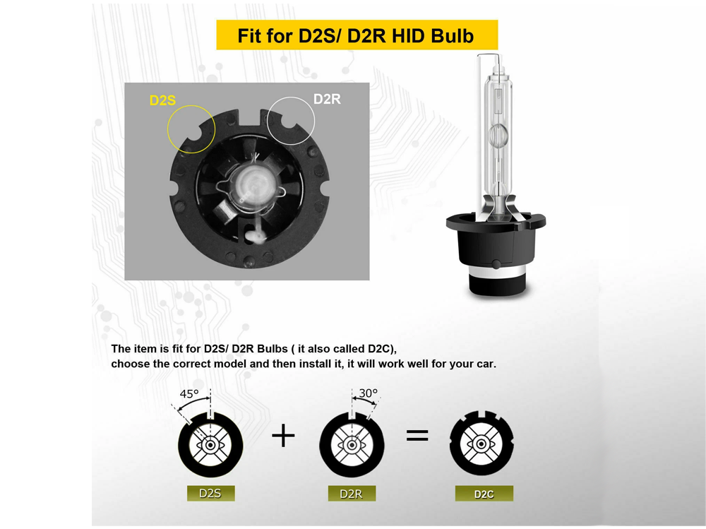 Xenon HID Headlight Bulbs 4300K D2S