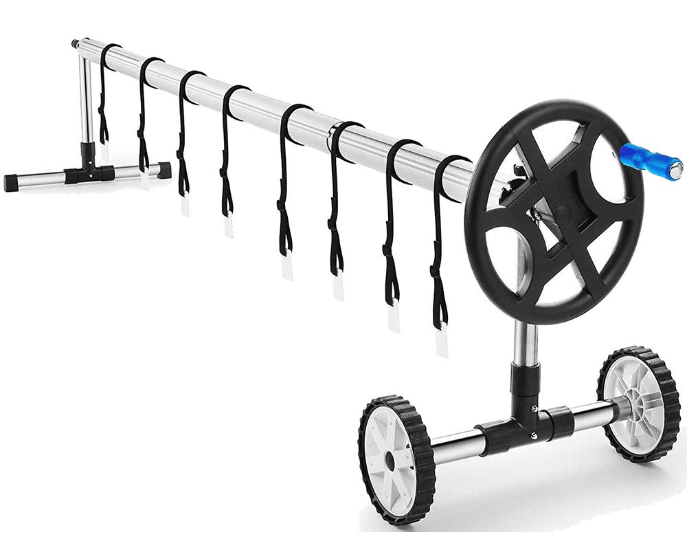 Pool Cover Roller 6.4 m Adjustable Swimming Pool Solar Blanket Reel